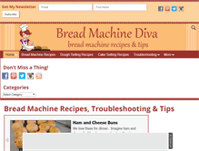Tablet Screenshot of breadmachinediva.com
